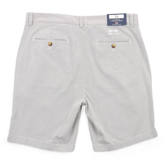 NWT Vineyard Vines 9" Pincord Stripe Breaker Short Mens 34 Anchor Gray New - Picture 3 of 5